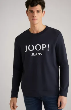 Alfred Cotton Sweatshirt in Dark Blue