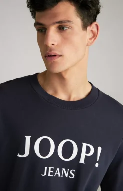 Alfred Cotton Sweatshirt in Dark Blue