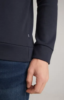 Alfred Cotton Sweatshirt in Dark Blue