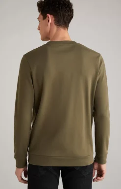 Alfred Cotton Sweatshirt in Olive