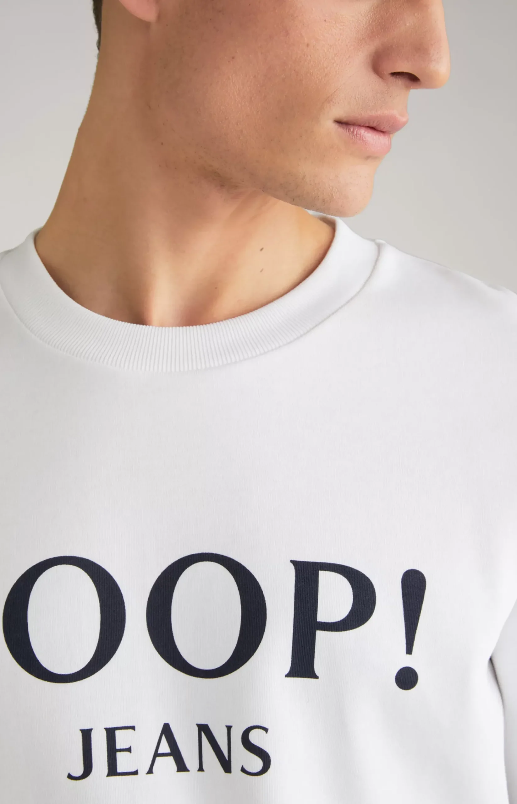Alfred Cotton Sweatshirt in White