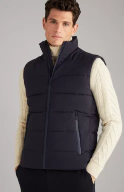Allix Quilted Vest in Dark Blue