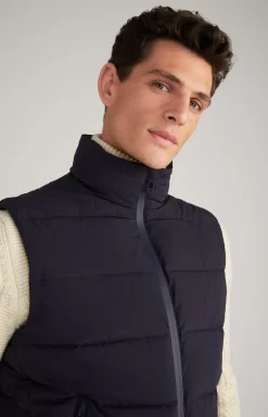 Allix Quilted Vest in Dark Blue