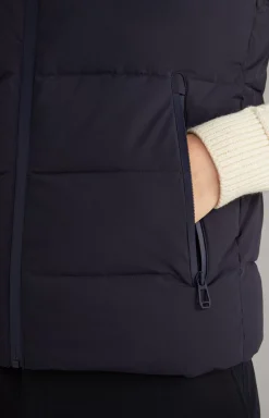 Allix Quilted Vest in Dark Blue