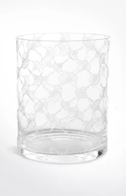 All-over crystal vase (22x18), white