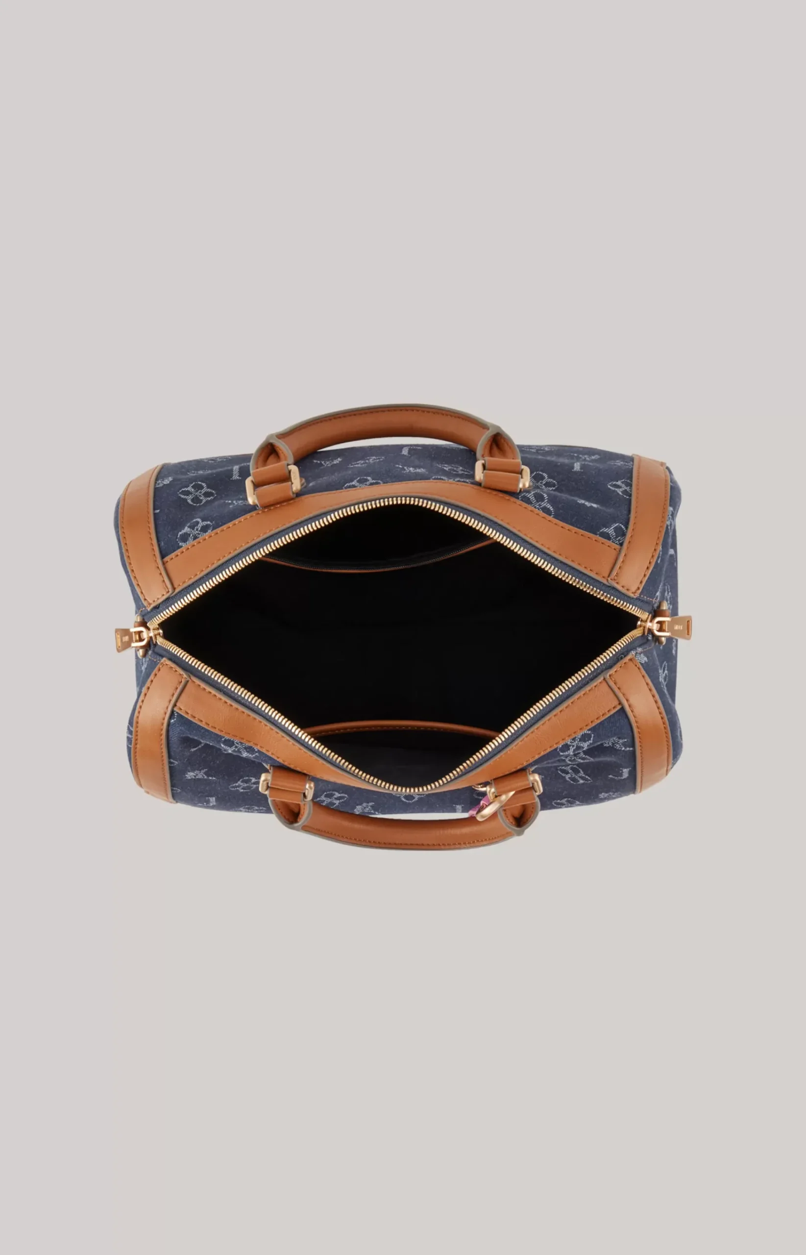 Azzurro Aurora Handbag in Denim Blue/Cognac