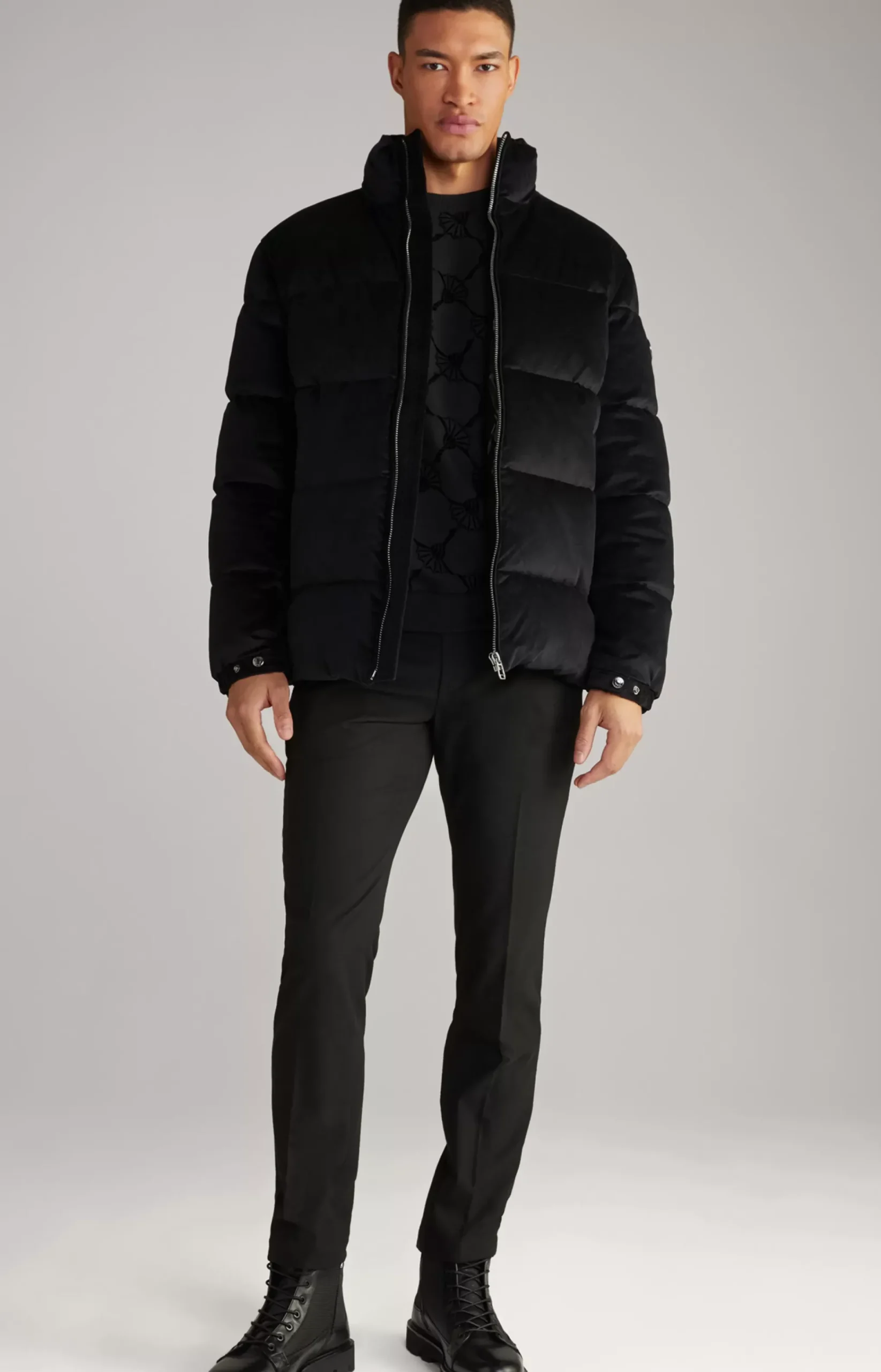 Baldo Quilted Jacket in Black