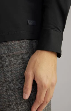 Baldwin Long-sleeved Polo Shirt in Black