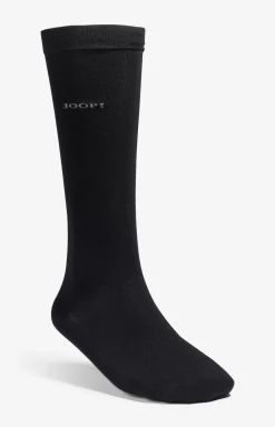 Basic Soft Cotton Knee-high Socks in Black
