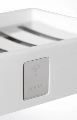 Bathline soap dish, white/silver