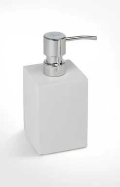 Bathline soap dispenser, white/silver