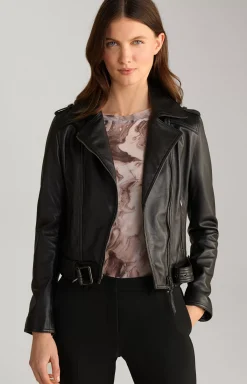 Biker Leather Jacket in Black