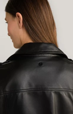 Biker Leather Jacket in Black