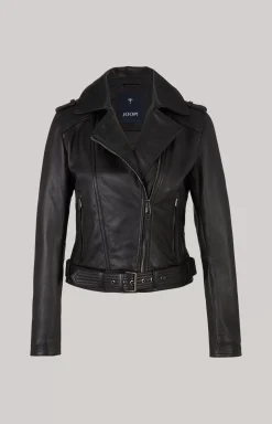 Biker Leather Jacket in Black