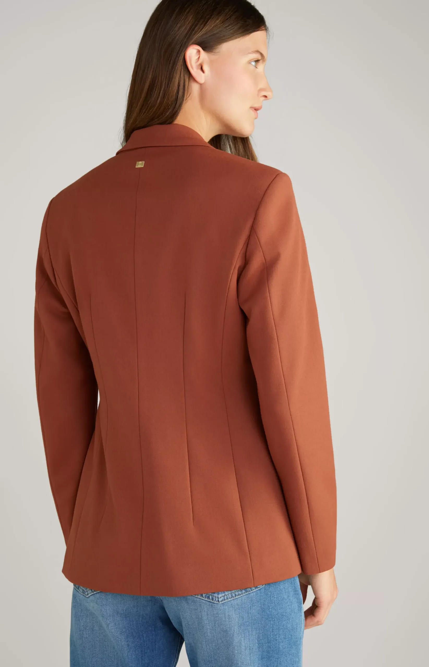 Blazer Jacket in Copper Brown