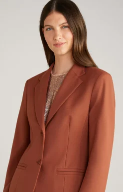 Blazer Jacket in Copper Brown