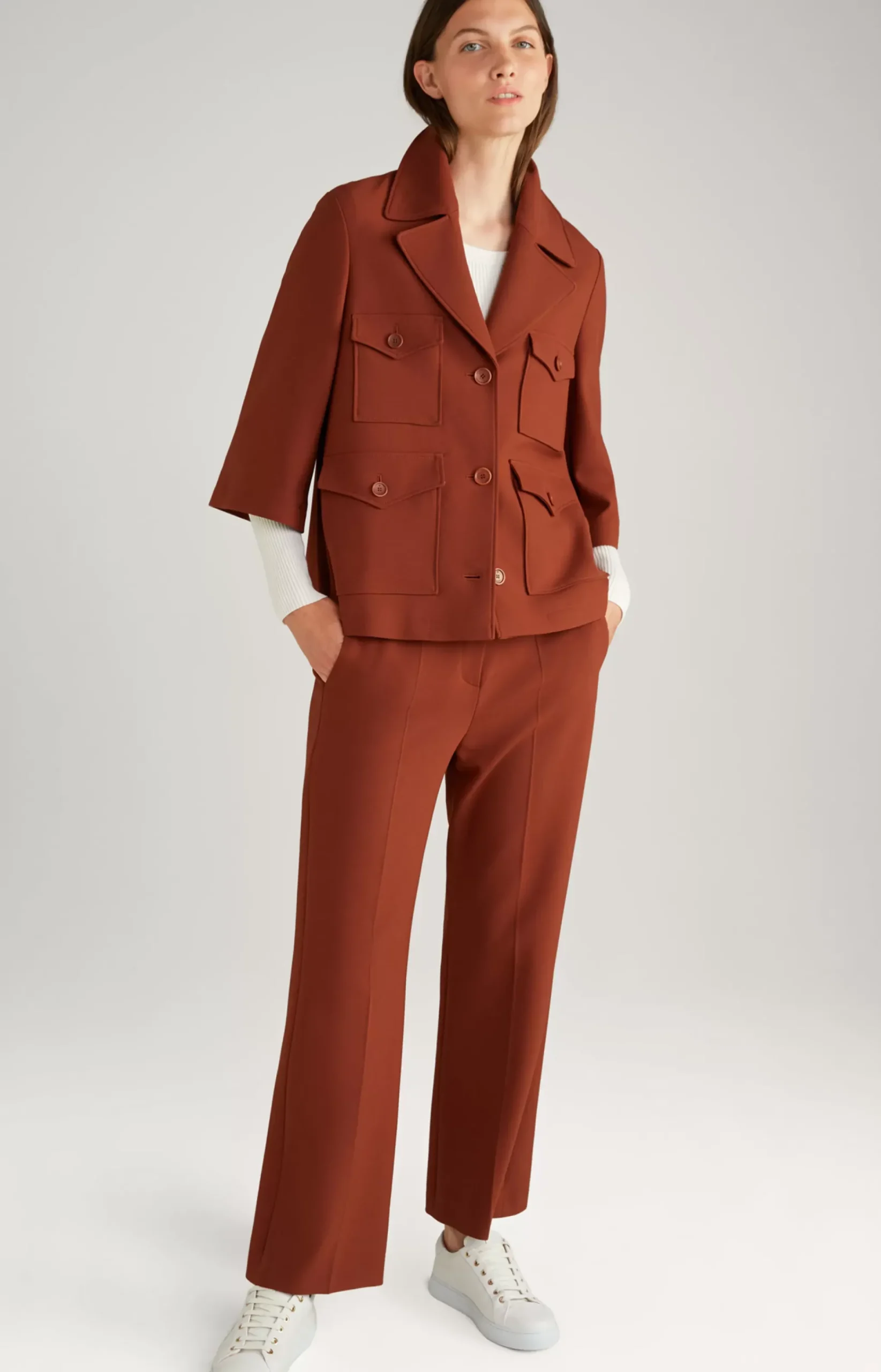 Blazer Jacket in Copper Brown