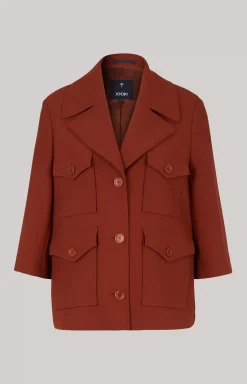 Blazer Jacket in Copper Brown