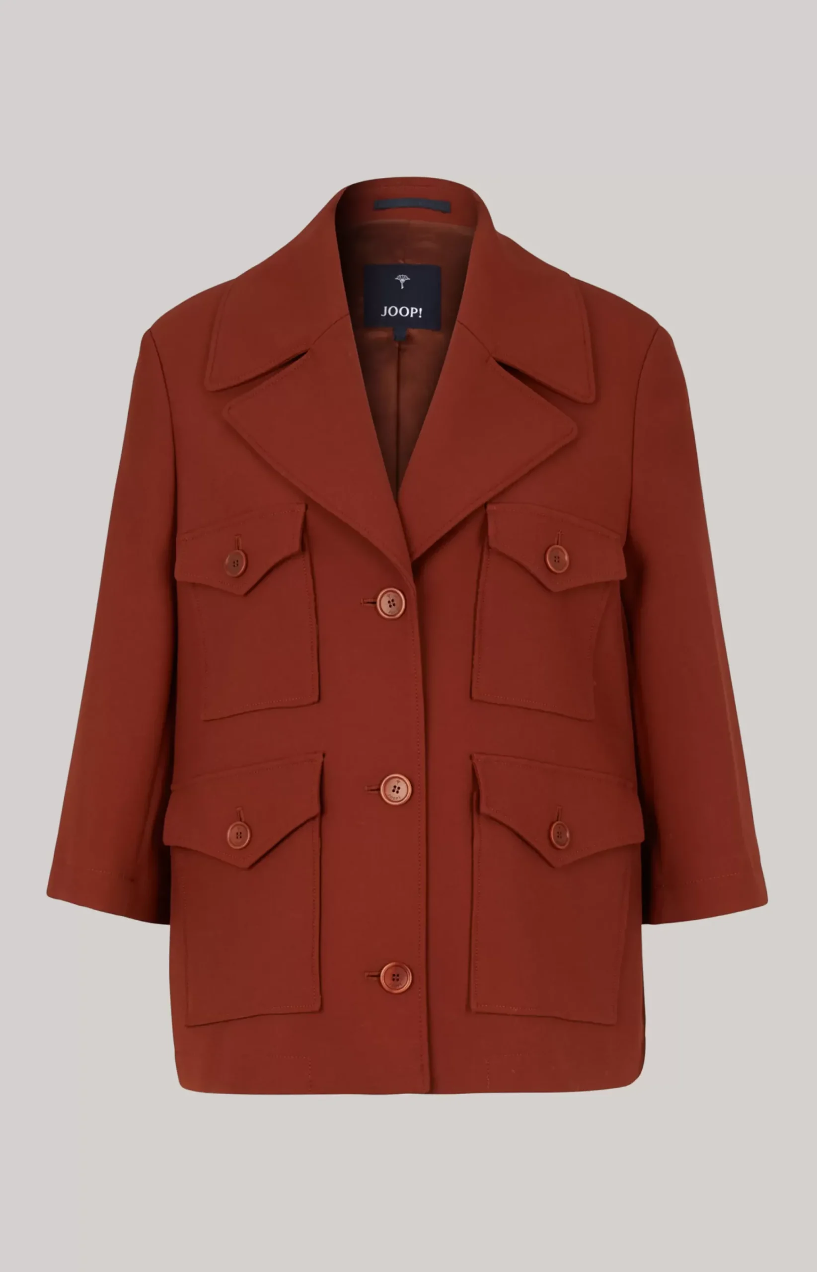 Blazer Jacket in Copper Brown