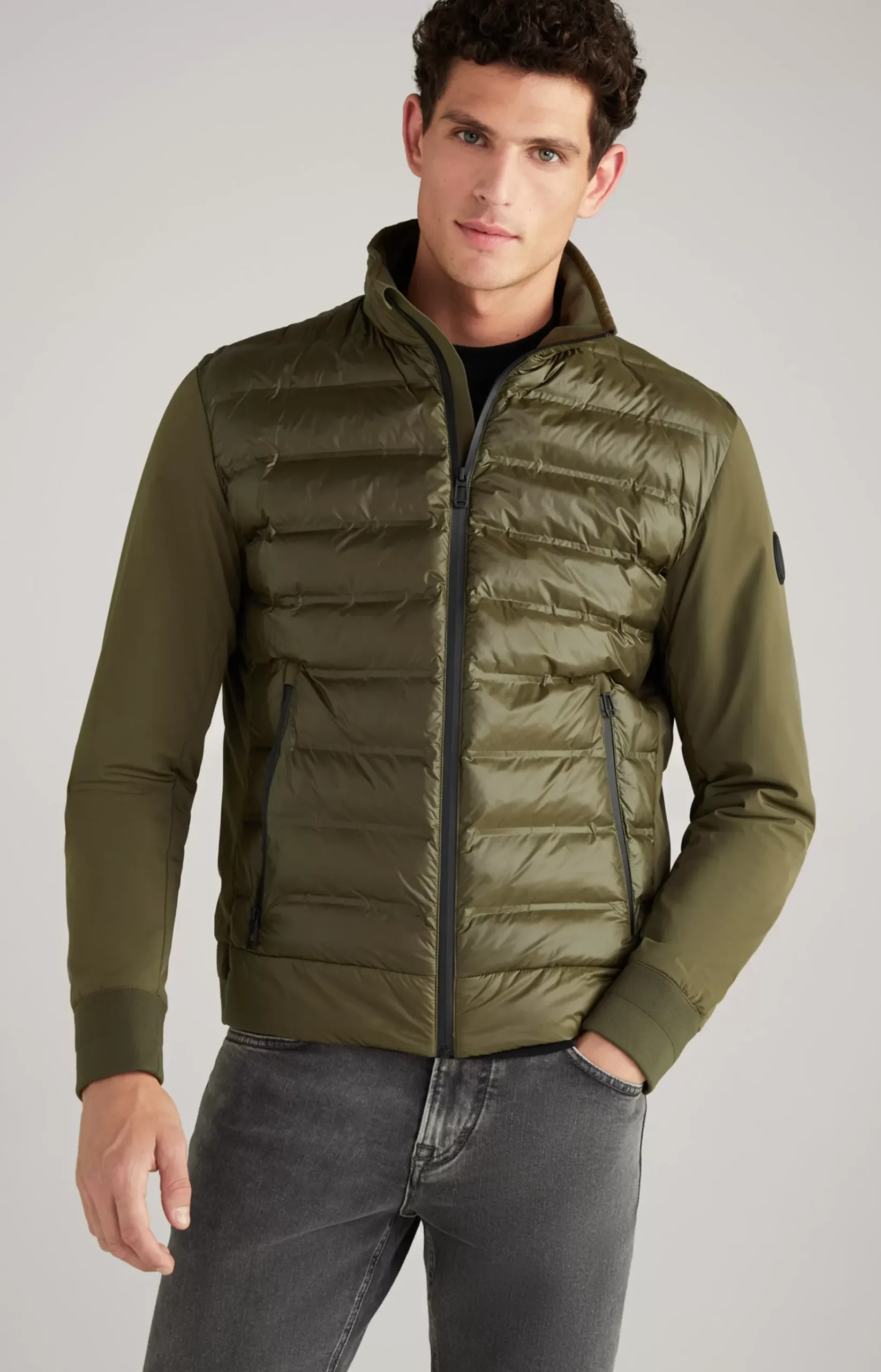 Boros Quilted Jacket in Dark Green