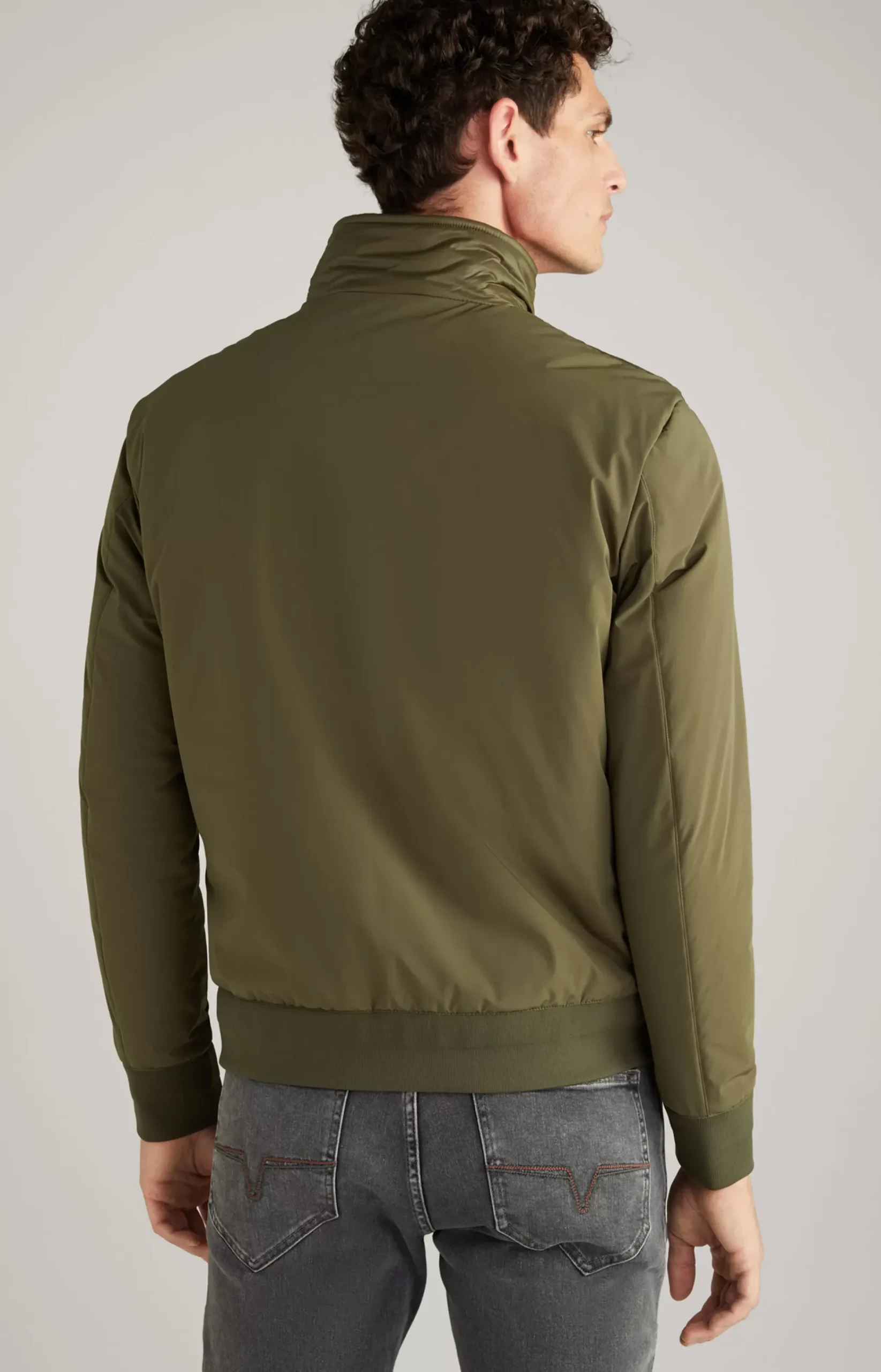 Boros Quilted Jacket in Dark Green
