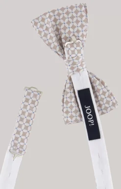 Bow tie in beige/white/blue