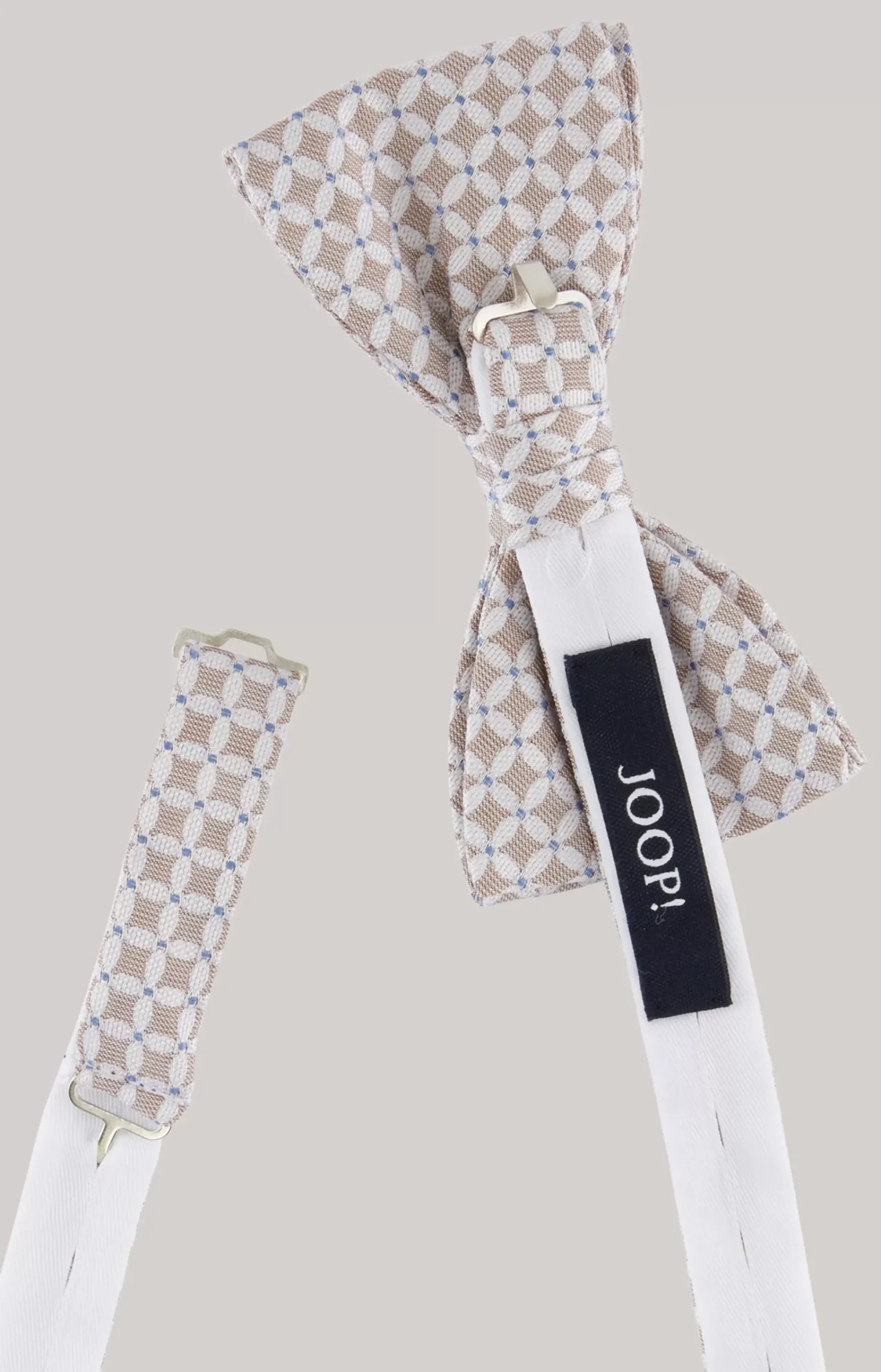 Bow tie in beige/white/blue
