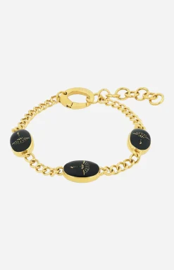 Bracelet with Enamel Black in Gold/Black