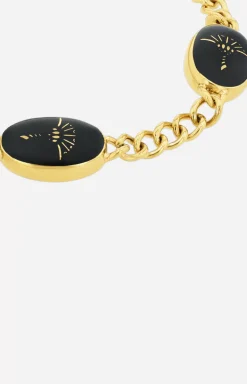 Bracelet with Enamel Black in Gold/Black
