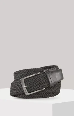 Braided belt in black