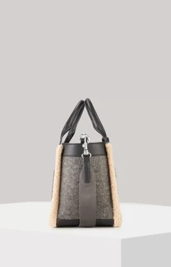 Calduccio Yvette Handbag in Dark Grey