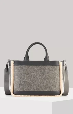 Calduccio Yvette Shopper in Dark Grey