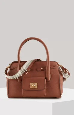 Carino Giulia Handbag in Cognac