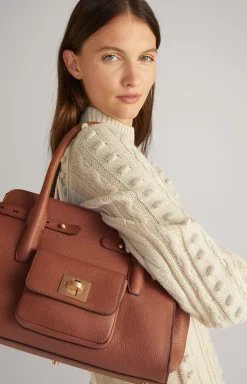 Carino Giulia Handbag in Cognac