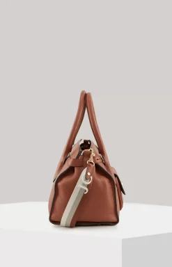 Carino Giulia Handbag in Cognac