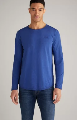 Carlos Long Sleeved Top in Royal Blue Melange