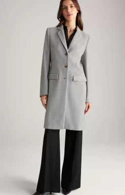 Carly Coat in Grey Flecked