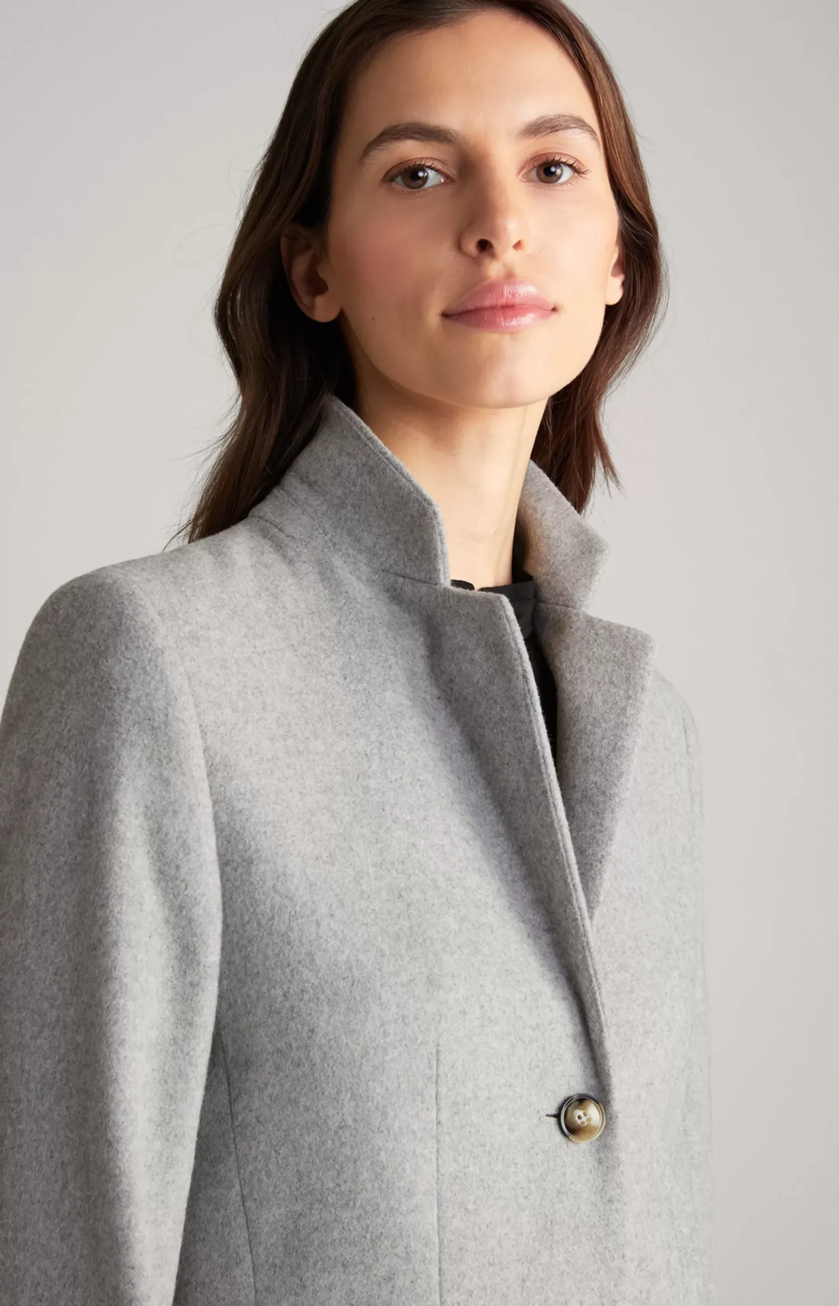 Carly Coat in Grey Flecked