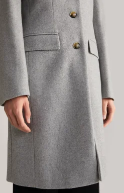 Carly Coat in Grey Flecked