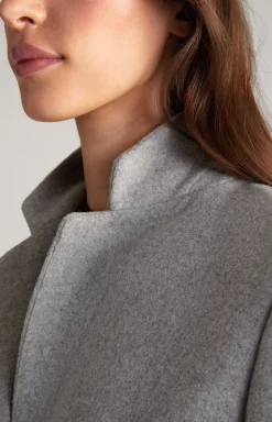 Carly Coat in Grey Flecked