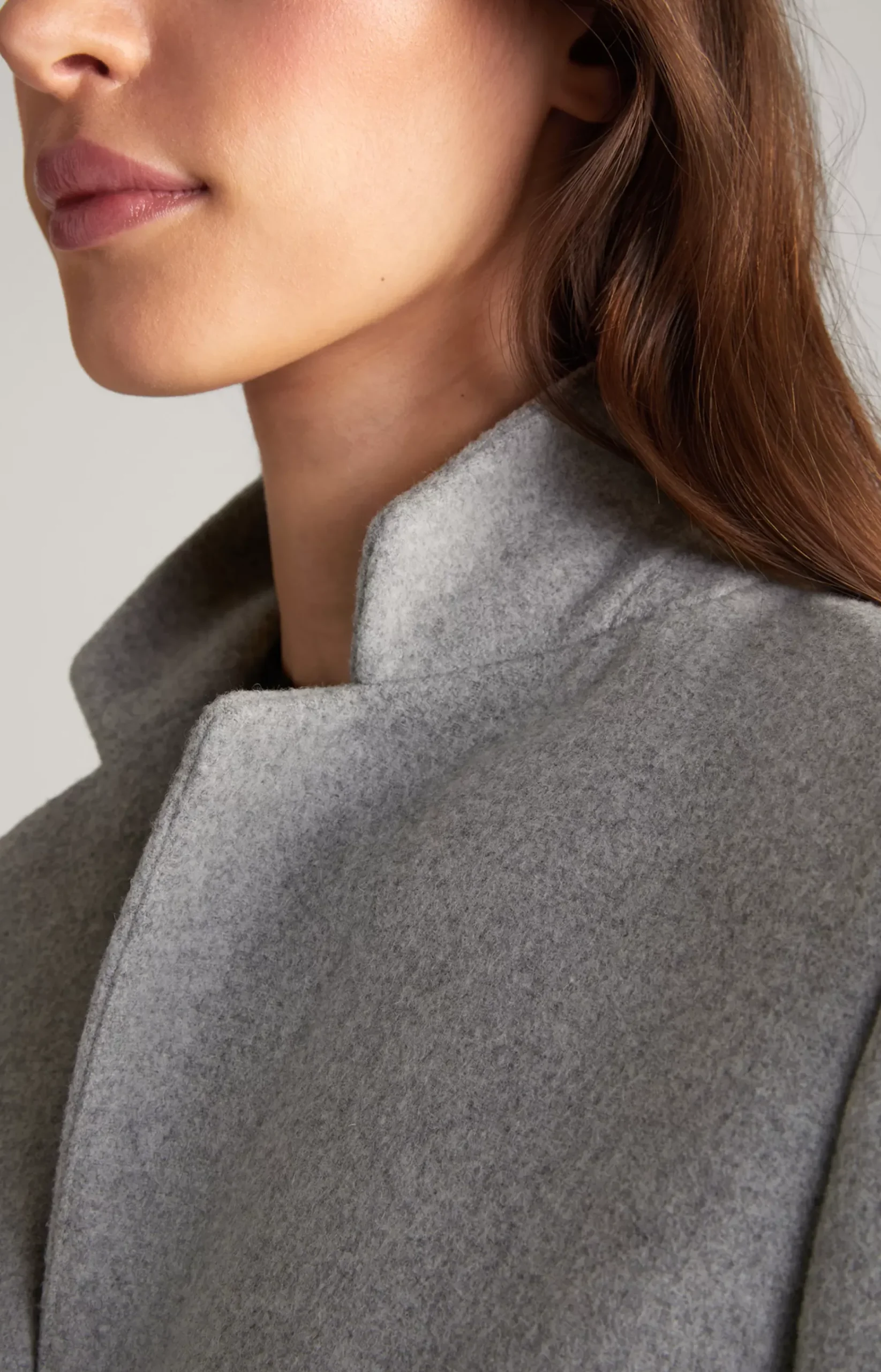 Carly Coat in Grey Flecked