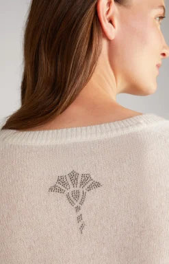 Cashmere Knitted Pullover in Cream