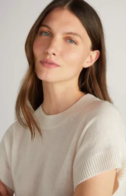 Cashmere Knitted Pullover in Cream
