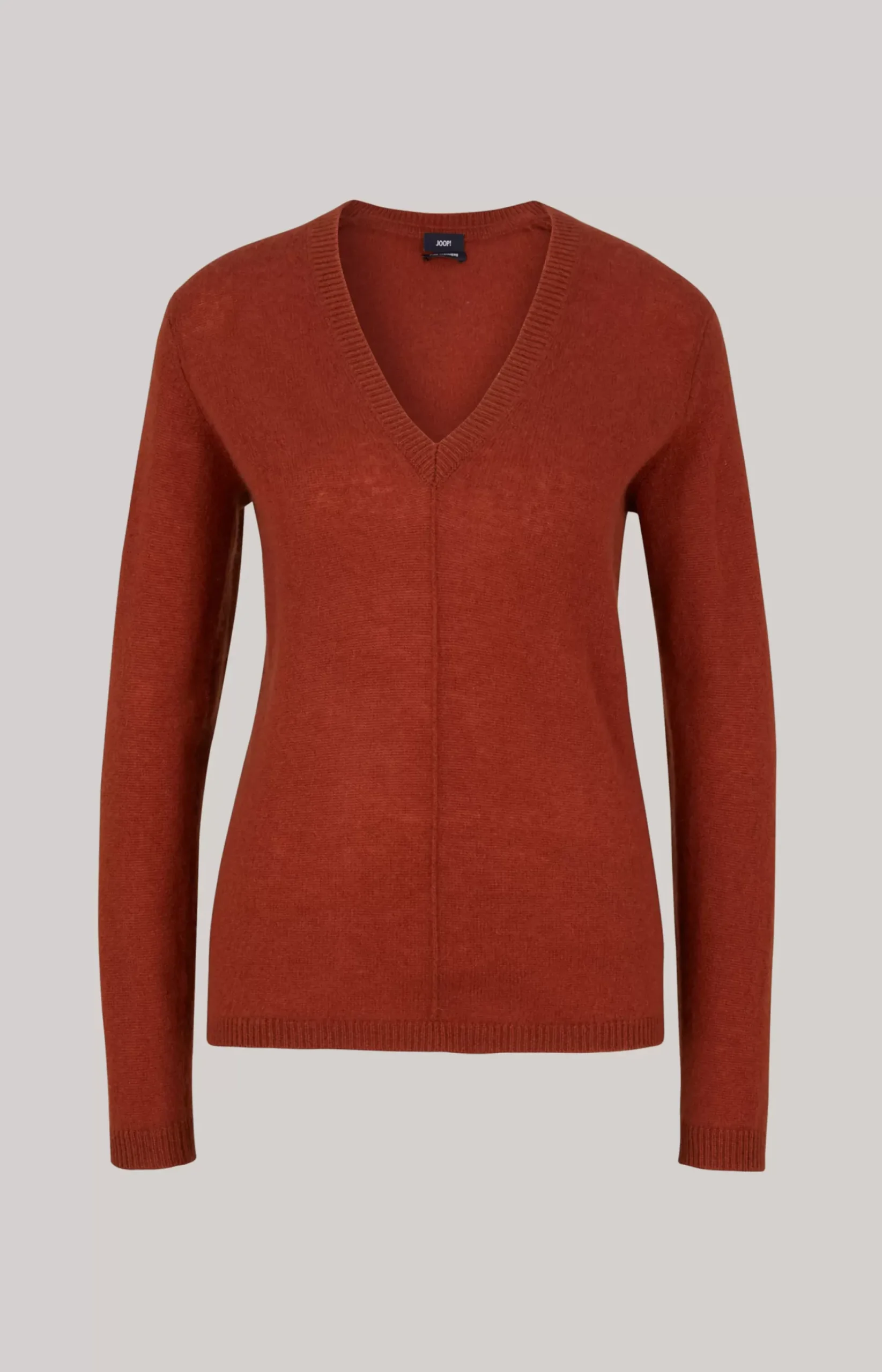 Cashmere Knitted Sweater in Copper Brown