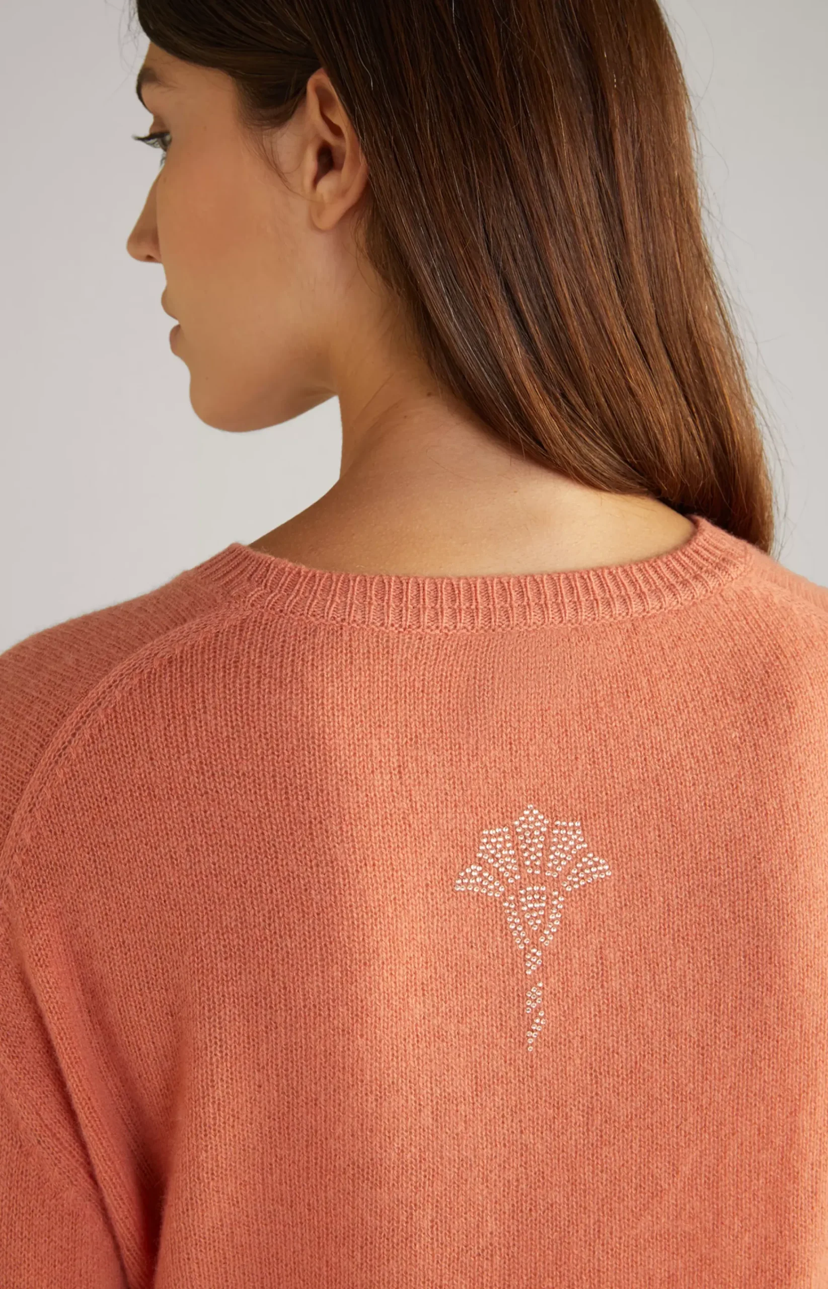 Cashmere Pullover in Dark Apricot