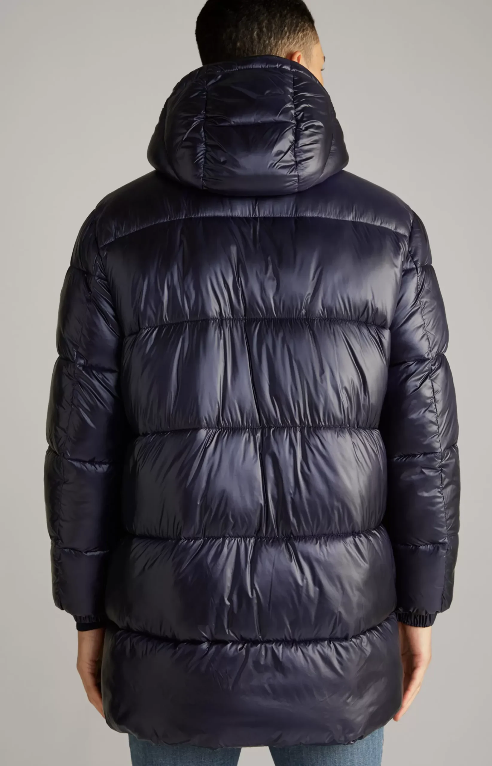 Castor Quilted Coat in Dark Blue