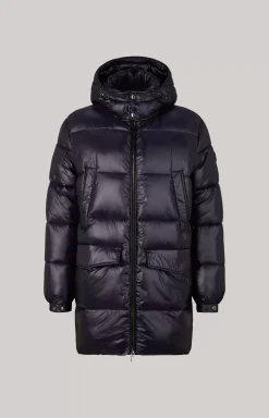 Castor Quilted Coat in Dark Blue