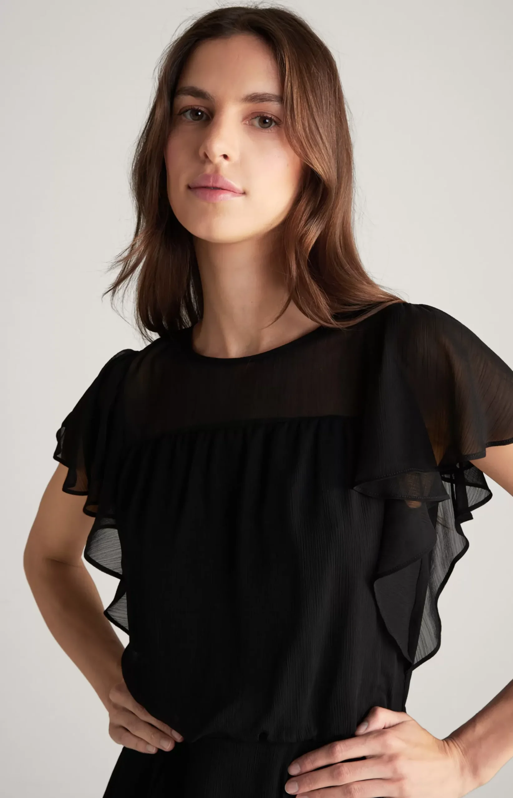 Chiffon Dress in Black