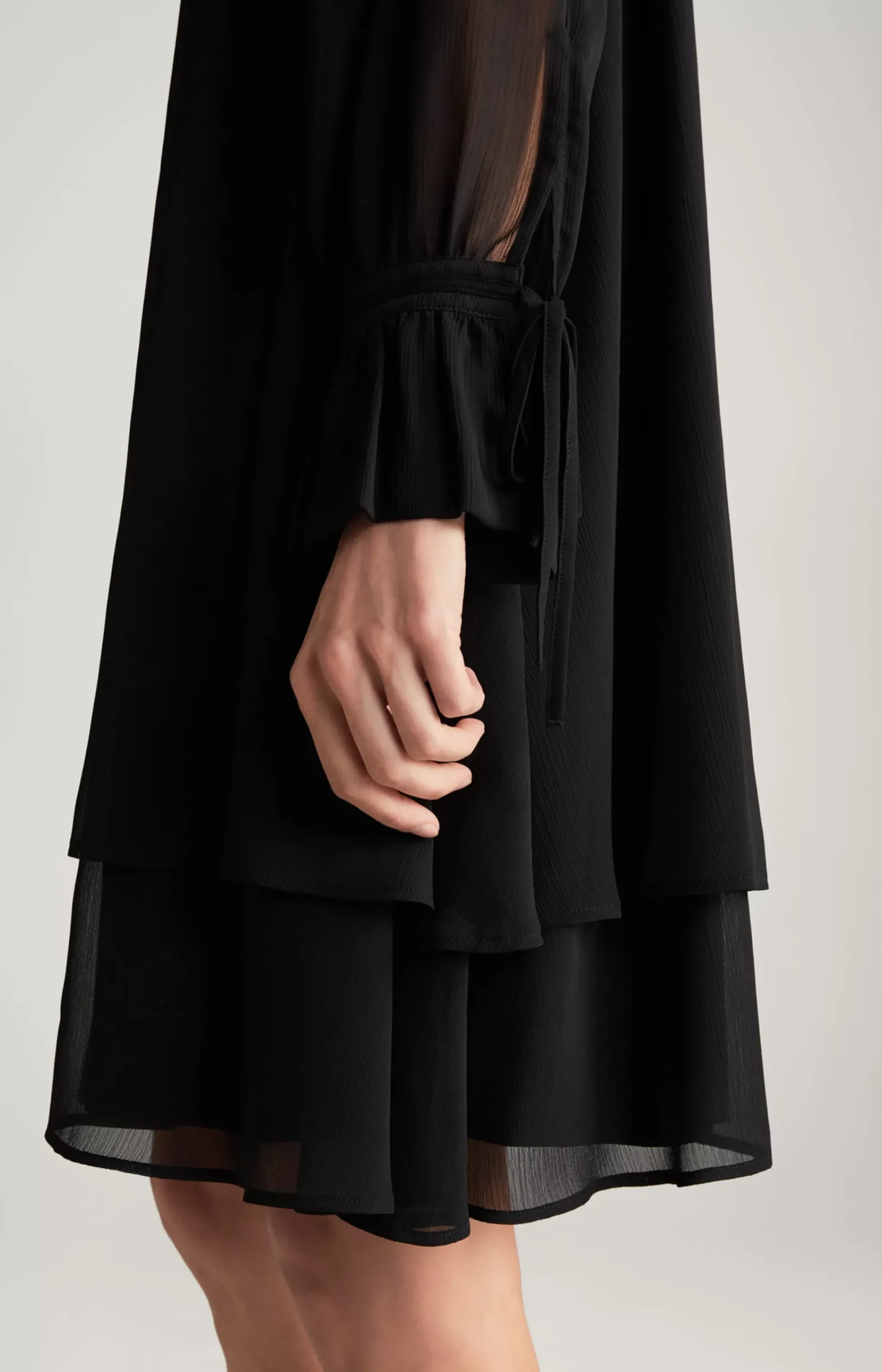 Chiffon Dress in Black