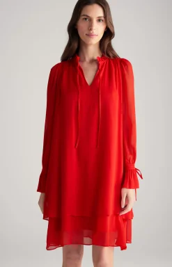 Chiffon Dress in Red